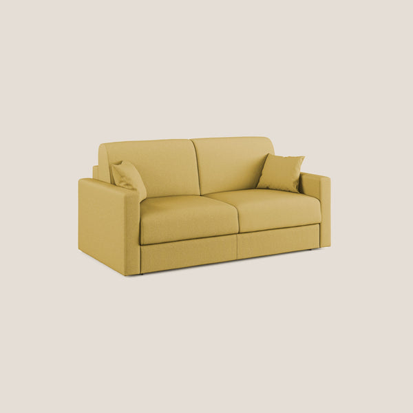 acquista Divano Letto 3 Posti 206x92x96 cm in Tessuto Giallo