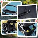 Passeggino per Cani Pieghevole 75x45x97 cm Peso Max 10 kg con Cestino e Portabicchiere Nero 