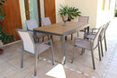 Tavolo Cayman Allungabile 160/240x95x75 h cm in Alluminio Taupe