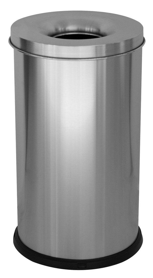 sconto Pattumiera Gettacarte Ø31xh60 cm Autoestinguente in Acciaio Inox Argento