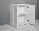 Armadietto Multiuso 2 Ante 72,3x36x81 cm in Truciolare Nobilitato Bianco