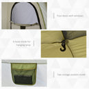 Tenda da Campeggio 2 Posti Pop Up 240x240x199 cm con Porta a Cerniera e 3 Finestre Verde