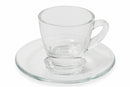 Set 6 Tazzine Caffè in Vetro con Piattino 57 ml Villa d'Este Home Tivoli Glass
