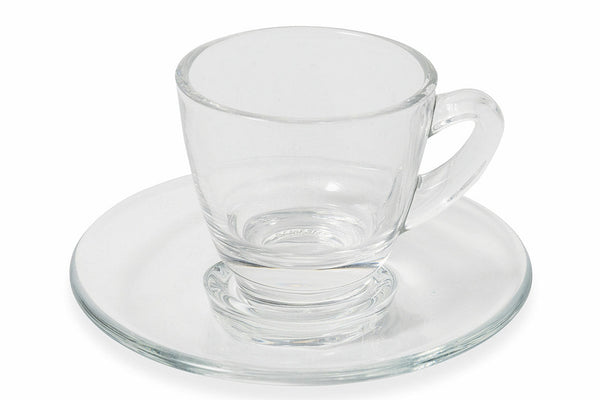 online Set mit 6 Kaffeetassen aus Glas mit Untertasse 57 ml Villa d'Este Home Tivoli Glas