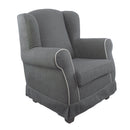 Poltrona da Camera 87x84x103 cm in Tessuto Nera