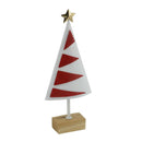 Albero metallo bianco rosso cm 15x6xh34