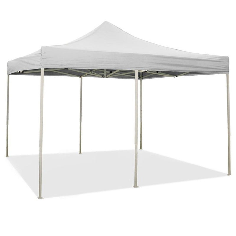 Gazebo Richiudibile Pieghevole 3x6m in Acciaio e PVC Impermeabile Bianco