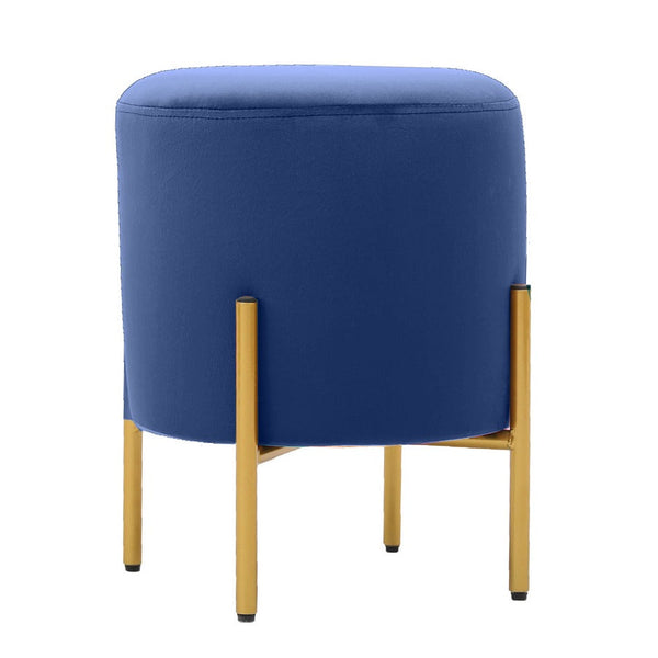 Pouf Ø35x42 cm in velluto con piedi in ottone online