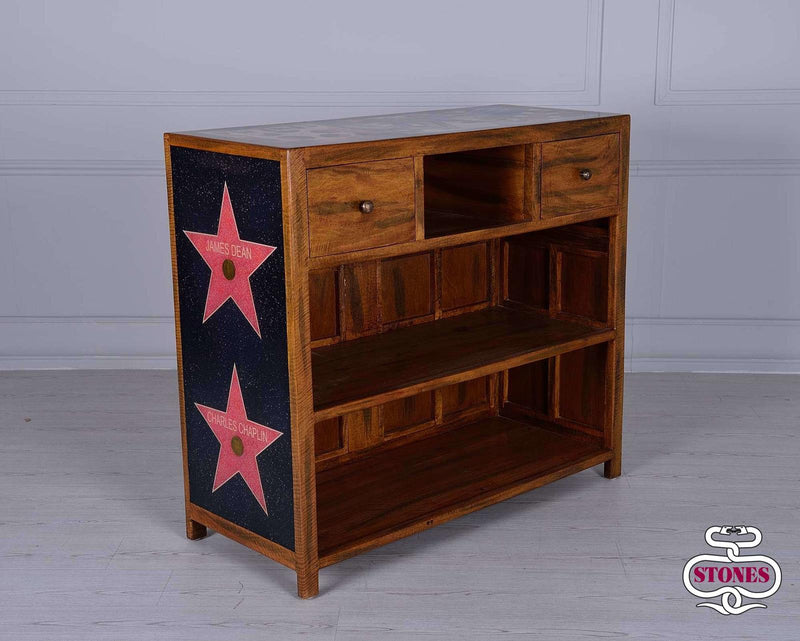 Madia 50x120xH75 cm in Legno Collezione Hollywood Multicolor e Marrone