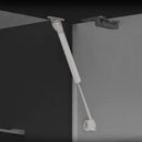 Pistone a Gas per Ante a Ribalta 5 Kg Corsa 80 mm Grigio Metallizzato 10 Pezzi Emuca