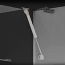 Pistone a Gas per Ante a Ribalta Forza 8 Kg Corsa 100 mm Grigio Metallizzato 10 Pezzi Emuca