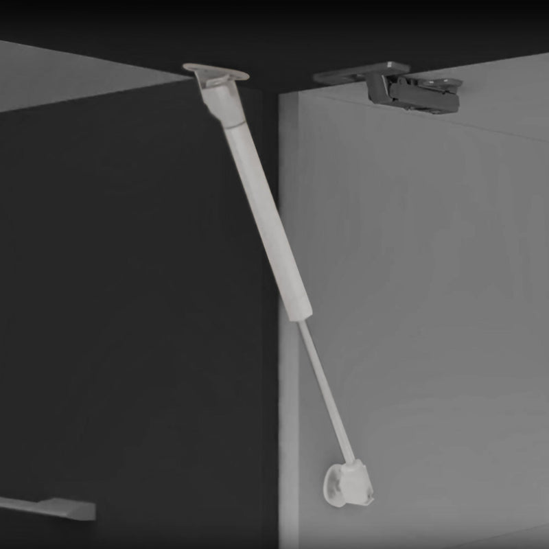 Pistone a Gas per Ante a Ribalta Forza 11 Kg Corsa 80 mm Grigio Metallizzato 10 Pezzi Emuca