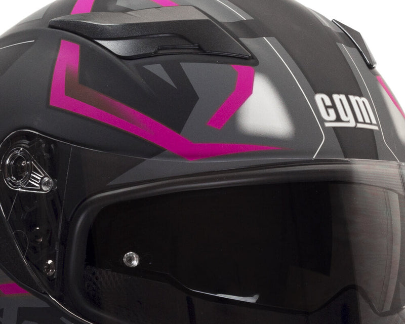 Casco Integrale per Scooter Visiera Lunga CGM Mach 2 316G Fucsia Fluo Opaco Varie Misure