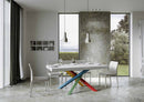 Tavolo Allungabile 160-264x90x77 cm Volantis Bianco Frassino