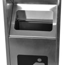 Posacenere a Colonna con Cestino 34,5x119,5x31 cm in Acciaio 14L per Interno Esterno