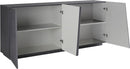 Credenza 4 Ante Battenti 200x43x86 cm Vega Ardesia