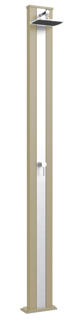 acquista Doccia Solare da Esterno Giardino 30L Miscelatore Arkema Spring S Fascia Inox Champagne Bronze