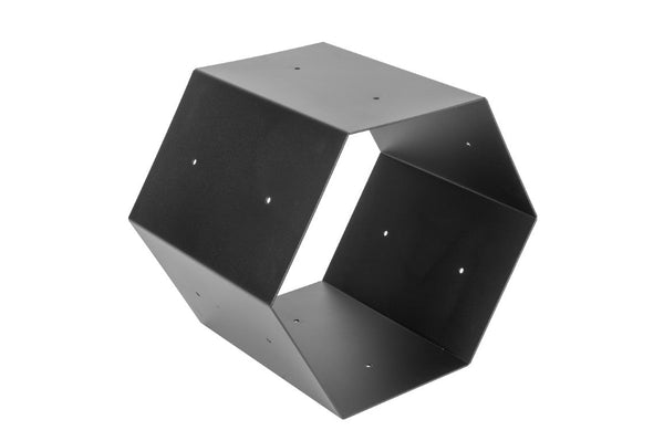 acquista Portalegna per Camino 40x30x35cm in Ferro Verniciato Nero Opaco