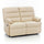 Manuell verstellbares 2-Sitzer-Sofa aus Kunstleder Mara Crema