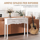 Consolle da Ingresso con 3 Cassetti 100x32x85 cm Bianco  