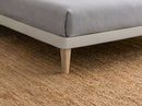 Letto Singolo con Rete Rivestita Similpelle Tortora Tessis Testata Vertical Varie Misure