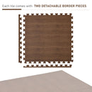 Tappeto Puzzle per Bambini 182,5x182,5 cm in EVA Marrone