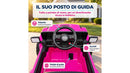 Macchina Elettrica per Bambini Licenza Jeep Wrangler Rubicon 12V con Sedili in Pelle e Telecomando Fucsia 