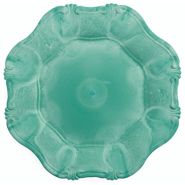 Set 6 Platzteller aus Kunststoff Ø 34,5 cm Villa d'Este Hippy Scalloped Blue Tiffany online