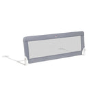 Barriera Letto Anticaduta per Bambini 150x40x60 cm in Acciaio e Tessuto Oxfod Grigio