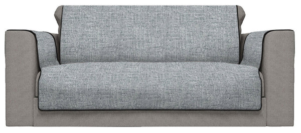 sconto Sofabezug mit Armlehnenbezügen aus dunkelgrauem Polyester, verschiedene Größen