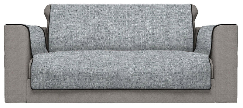 Copridivano con Copri Braccioli in Poliestere Grigio Scuro Varie Misure