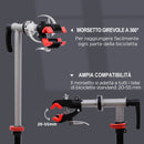 Cavalletto Supporto per Bicicletta con Piedistallo e Vassoio in Acciaio 84x75x100-160 cm 