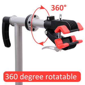 Cavalletto Supporto per Bicicletta con Piedistallo e Vassoio in Acciaio 84x75x100-160 cm 