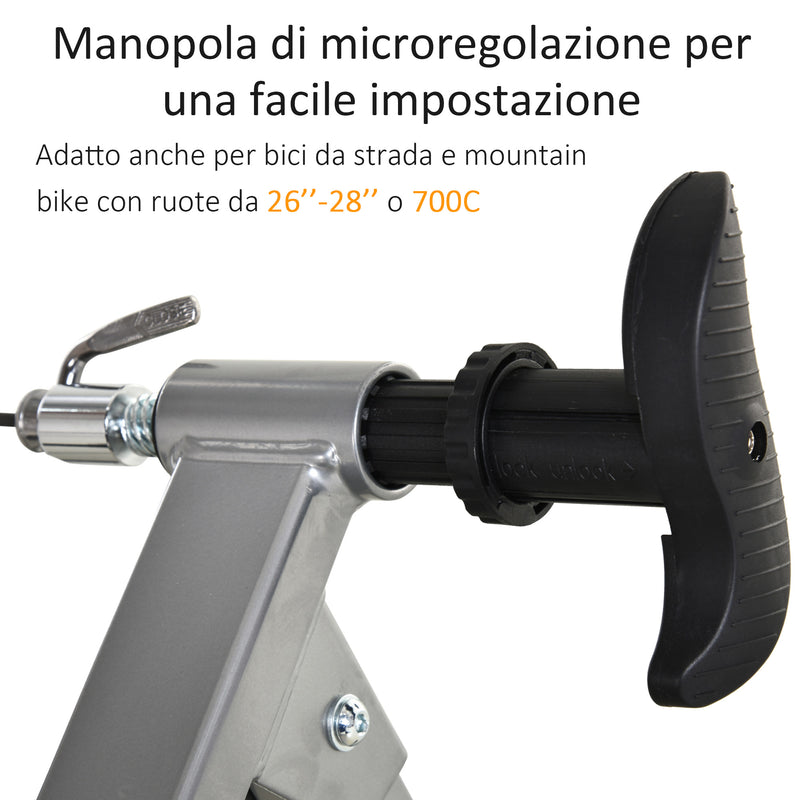 Rullo per Bicicletta a Magnete per Allenamento in Casa Argento 