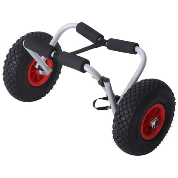 Faltbarer Kajak-Trolley aus Aluminium 60 x 30 x 37 cm, max. 60 kg, Silber und Schwarz online