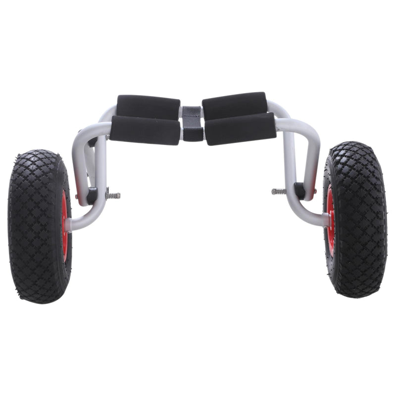 Carrello per Kayak Pieghevole in Alluminio 60x30x37 cm Max 60kg Argento e Nero 