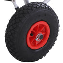 Carrello per Kayak Pieghevole in Alluminio 60x30x37 cm Max 60kg Argento e Nero 