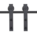 Binario per Porte Scorrevoli con Kit di Accessori in Acciaio al Carbonio 200x4x0.6 cm 