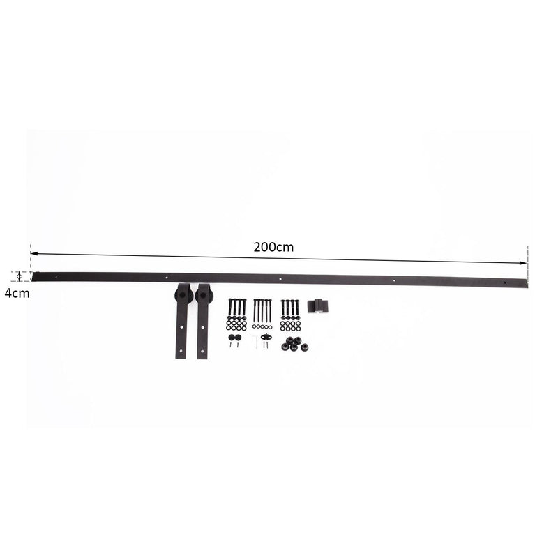 Binario per Porte Scorrevoli con Kit di Accessori Portata 100kg 