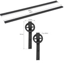 Binario per Porte Scorrevoli con Kit di Accessori in Acciaio Nero 100 cm sm 180mm 
