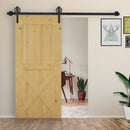 Binario per Porte Scorrevoli con Kit di Accessori in Acciaio Nero 100 cm sm 180mm 
