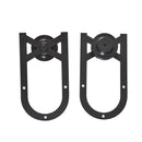 Binario per Porte Scorrevoli con Kit di Accessori in Acciaio Nero 100 cm sm 110mm 