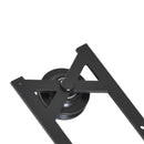 Binario per Porte Scorrevoli con Kit di Accessori in Acciaio Nero 100 cm sm 110mm 