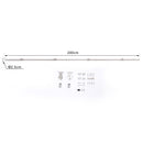 Binario per Porta Scorrevole con Kit di Accessori in Acciaio Inox 200 cm 
