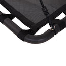 Altalena a Nido da Giardino Rettangolare con Anelli per Bambini Nero 100x76x4 cm 