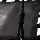 Altalena a Nido da Giardino Rettangolare con Anelli per Bambini Nero 100x76x4 cm 