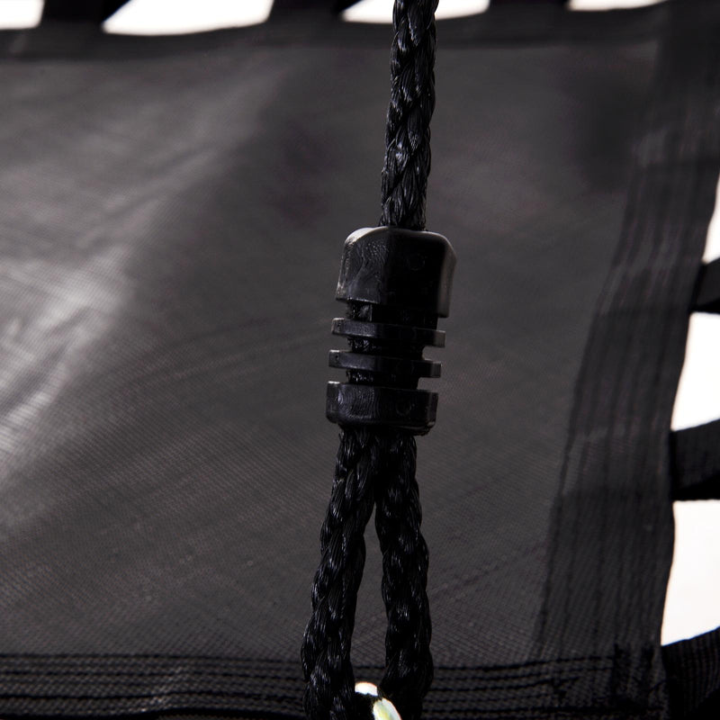 Altalena a Nido da Giardino Rettangolare con Anelli per Bambini Nero 100x76x4 cm 