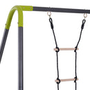 Parco Giochi Altalena e Scala per Bambini da Giardino in Metallo 