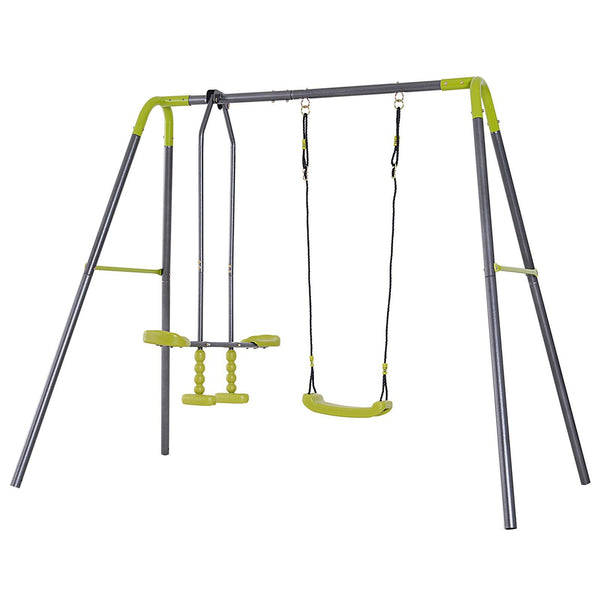 sconto Spielplatzschaukel und Schaukelstuhl für Kinder im Garten aus Metall