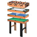Tavolo Multi Gioco 4 in 1 Calcio Balilla Hockey Ping Pong e Biliardo in Legno MDF 87x43x73 cm 